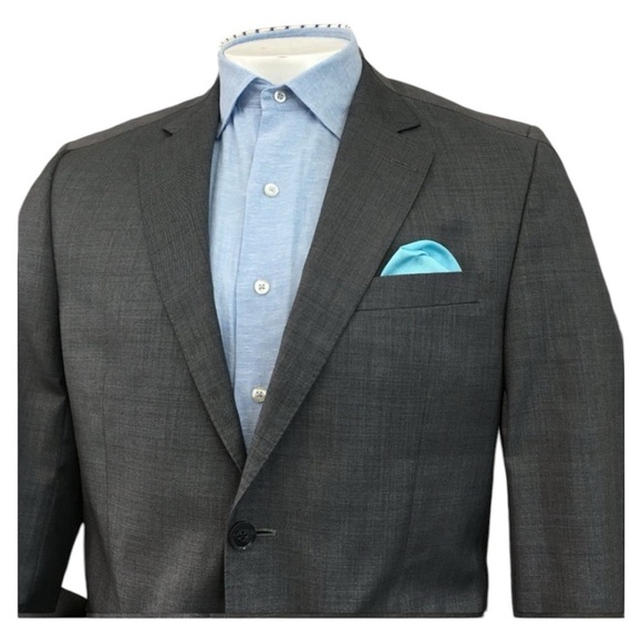 Peter Millar Grey Finn Classic 100% Wool Career‎ Suit Coat 42T Quiet Luxury - Picture 1 of 13